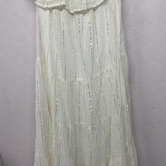 Ashley Stewart  Lurex Stripe Off Shoulder Maxi - Picture 5 of 10